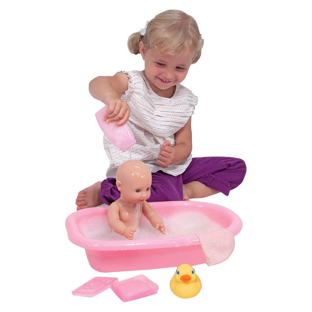  Smart Novelty Baby Doll Bathtub Set with Working Shower Head -  Doll Comes with Accessories for Bath Time - Pretend Play Toy Doll Bathing  Set Great Gift for Kids and Toddlers 