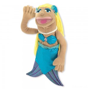 Black Friday | Melissa & Doug Mermaid Puppet With Detachable Wooden Rod for Animated Gestures - Sale