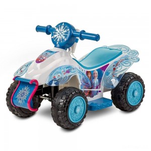 Black Friday | Frozen 2 Kid Trax Sing and Ride Toddler 6V Quad - White - Sale