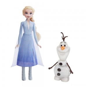 Black Friday | Disney Frozen 2 Talk and Glow Olaf and Elsa Dolls - Sale