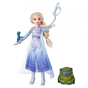Black Friday | Disney Frozen 2 Elsa Fashion Doll In Travel Outfit With Pabbie and Salamander Figures - Sale