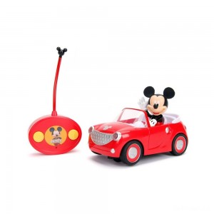 Black Friday | Jada Toys Disney Junior RC Mickey Mouse Club House Roadster Remote Control Vehicle 7" Glossy Red - Sale