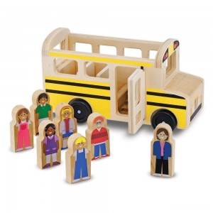 Black Friday | Melissa & Doug School Bus Wooden Play Set With 7 Play Figures - Sale