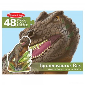 Black Friday | Melissa & Doug T-Rex Dinosaur Jumbo Jigsaw Floor Puzzle 48pc - Sale