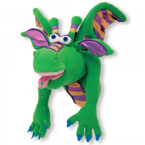 Black Friday | Melissa & Doug Smoulder the Dragon Puppet With Detachable Wooden Rod for Animated Gestures - Sale