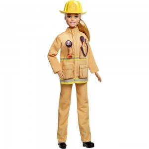 Black Friday | Barbie Careers 60th Anniversary Firefighter Doll - Sale