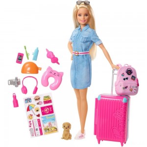 Black Friday | Barbie Travel Doll & Puppy Playset - Sale