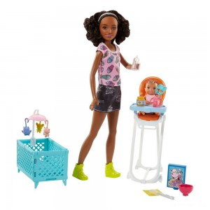Black Friday | Barbie Skipper Babysitters Inc. Doll and Feeding Playset - Brunette - Sale