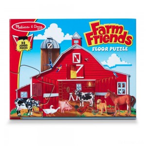 Black Friday | Melissa And Doug Farm Friends Jumbo Floor Puzzle 32pc - Sale