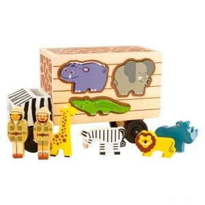 Black Friday | Melissa & Doug Animal Rescue Shape-Sorting Truck - Wooden Toy With 7 Animals and 2 Play Figures - Sale