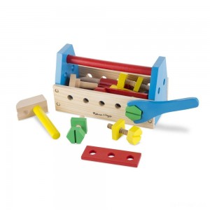 Black Friday | Melissa & Doug Take-Along Tool Kit Wooden Construction Toy (24pc) - Sale