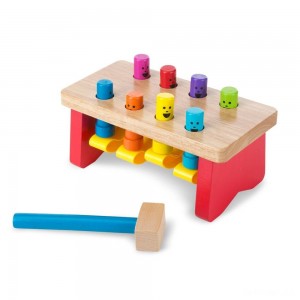 Black Friday | Melissa & Doug Deluxe Pounding Bench Wooden Toy With Mallet - Sale