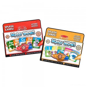 Black Friday | Melissa & Doug On the Go Water Wow Splash Cards, 2-Pack - Alphabet and Numbers and Colors - Sale