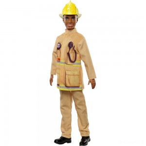 Black Friday | Barbie Ken Career Firefighter Doll - Sale