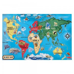 Black Friday | Melissa And Doug World Map Jumbo Floor Puzzle 33pc - Sale