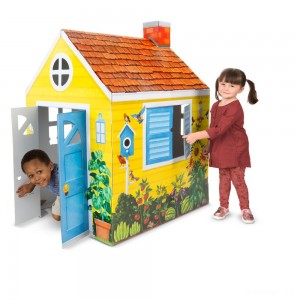 Black Friday | Melissa & Doug Country Cottage Indoor Corrugate Playhouse (Over 4' Tall) - Sale