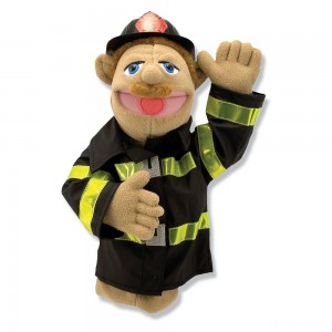 Black Friday | Melissa & Doug Firefighter Puppet With Detachable Wooden Rod - Sale