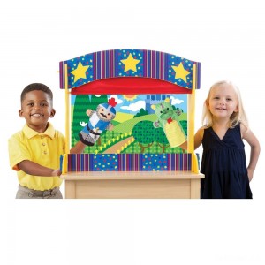 Black Friday | Melissa & Doug Tabletop Puppet Theater - Sturdy Wooden Construction - Sale