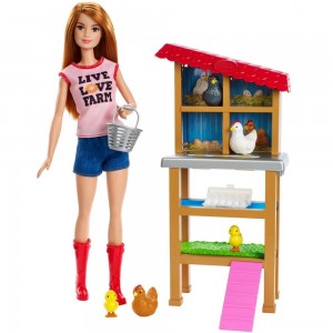 Black Friday | Barbie Chicken Farmer Doll & Playset - Sale