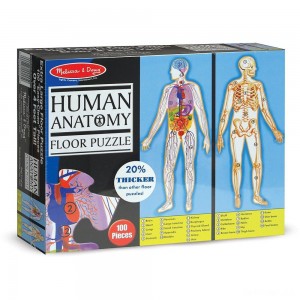 Black Friday | Melissa And Doug Human Anatomy 2-Sided Jumbo Floor Puzzle 100pc - Sale