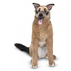 Black Friday | Melissa & Doug Giant German Shepherd - Lifelike Stuffed Animal Dog (over 2 feet tall) - Sale