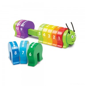 Black Friday | Melissa & Doug Counting Caterpillar - Classic Wooden Toy With 10 Colorful Numbered Segments - Sale