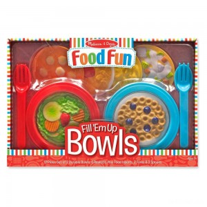 Black Friday | Melissa & Doug Create-A-Meal Fill Em Up Bowls (12pc) - Play Food and Kitchen Accessories - Sale