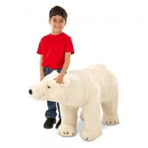 Black Friday | Melissa & Doug Giant Polar Bear - Lifelike Stuffed Animal (nearly 3 feet long) - Sale