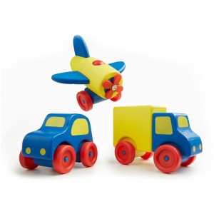 Black Friday | Melissa & Doug Deluxe Wooden First Vehicles Set With Truck, Car, and Airplane - Sale