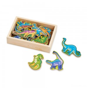 Black Friday | Melissa & Doug Magnetic Wooden Dinosaurs with Wooden Tray - 20pc - Sale