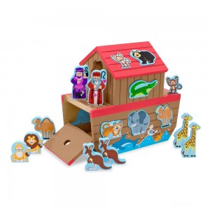Black Friday | Melissa & Doug Noah's Ark Wooden Shape Sorter Educational Toy (28pc) - Sale
