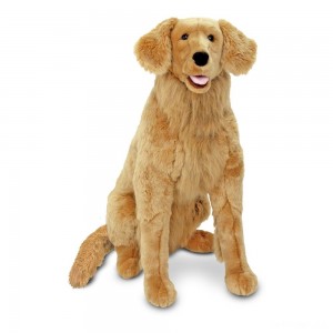 Black Friday | Melissa & Doug Giant Golden Retriever - Lifelike Stuffed Animal Dog (over 2 feet tall) - Sale