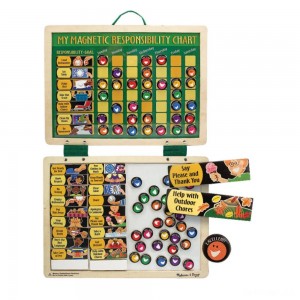 Black Friday | Melissa & Doug Deluxe Wooden Magnetic Responsibility Chart With 90 Magnets - Sale