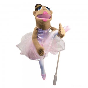 Black Friday | Melissa & Doug Ballerina Puppet - Full-Body With Detachable Wooden Rod for Animated Gestures - Sale