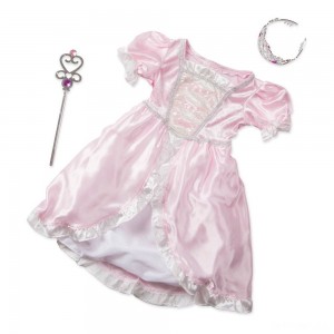 Black Friday | Melissa & Doug Princess Role Play Costume Set (3pc)- Pink Gown, Tiara, Wand, Women's, Size: Small - Sale