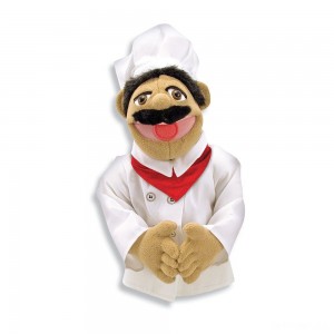 Black Friday | Melissa & Doug Chef Puppet With Detachable Wooden Rod - Sale