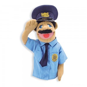 Black Friday | Melissa & Doug Police Officer Puppet With Detachable Wooden Rod - Sale