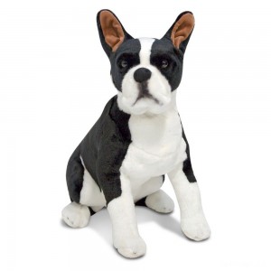 Black Friday | Melissa & Doug Giant Boston Terrier - Lifelike Stuffed Animal Dog - Sale