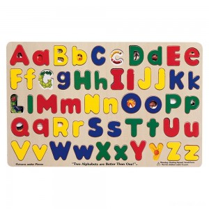 Black Friday | Melissa & Doug Upper & Lower Case Alphabet Letters Wooden Puzzle (52pc) - Sale
