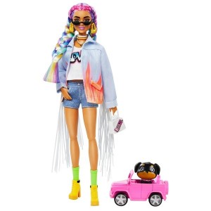 Black Friday | Barbie Extra Doll in Denim Jacket with Pet Puppy