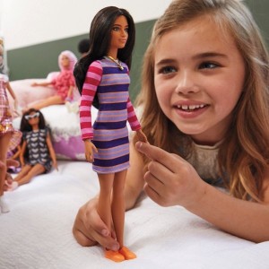 Black Friday | Barbie Fashionista Doll 147 Striped Long Sleeve Dress