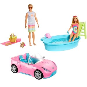 Black Friday | Barbie Beach Fun Playset with Dolls Pool and Car
